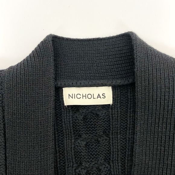 NICHOLAS Cozy Grandpa Cardigan Black - Picture 7 of 10